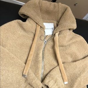 Brown fur teddy bear coat